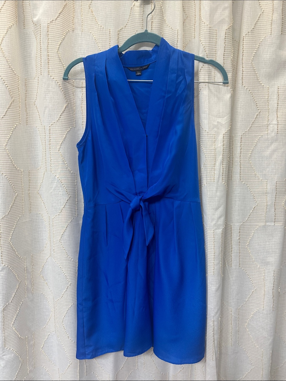 Nordstrom Felicity &Coco Sleeveless Tie-Front Royal Blue Dress